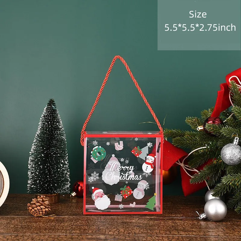 Christmas cookie box Clear plastic candy box lolly boxes
