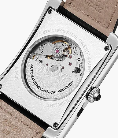 Popular stainless steel square case date calendar Miyota movement men waterproof mechanical watches