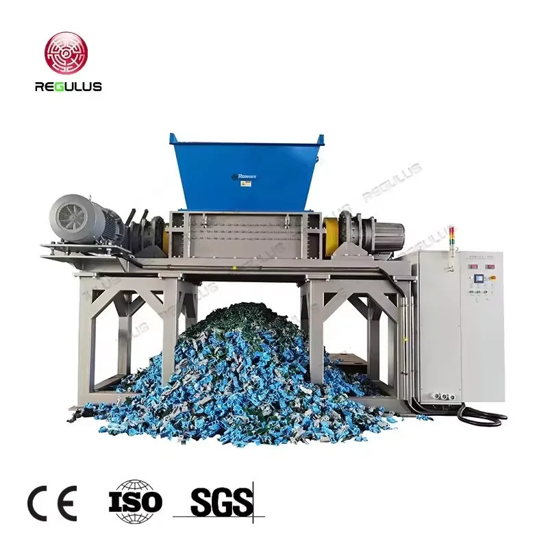 10~20mm Blade Size Plastic PP PE Supplies Shredder Double Shaft Machine
