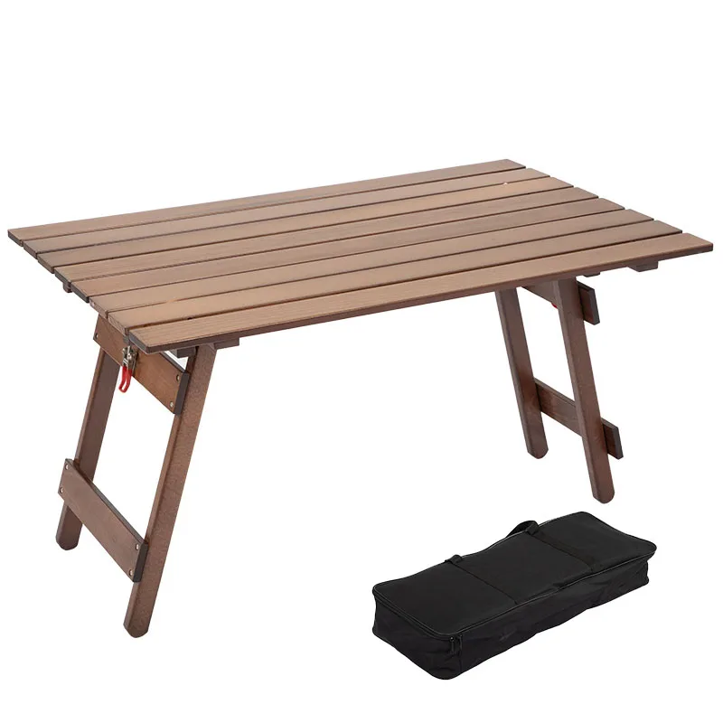 Outdoor Tables Solid Wooden Camping Folding Tables Garden Square Travel Portable Table And Chairs Set