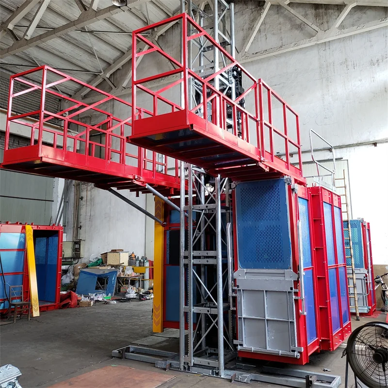 Mast Lift SC200 Construction Building Hoist Elevator For People And Material