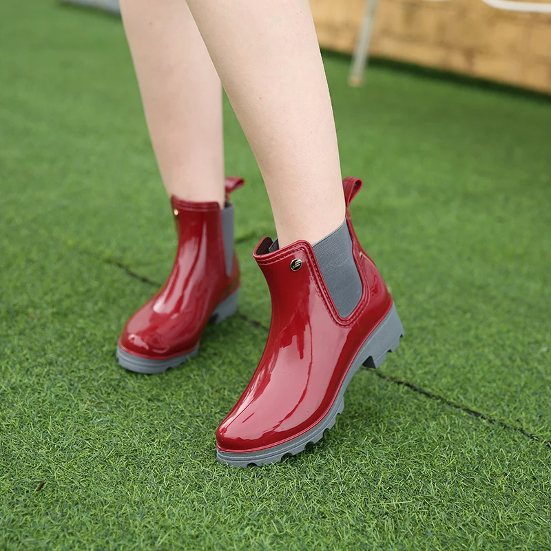 Waterproof PVC chelsea rain boots / Wholesale PVC waterproof boots for ladies