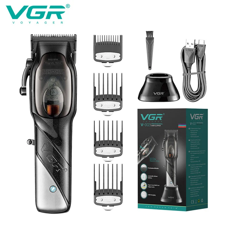 VGR-002 Salon Hair Cut Machine Cordless Rechargeable Professional Hair Clipper For Men