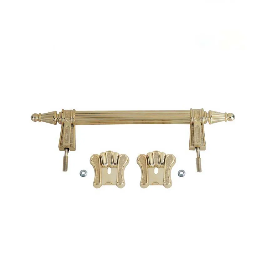 JS-H9009 European Style Adult Cremation Coffin Accessories with Metal Handle Zinc & Plastic Material