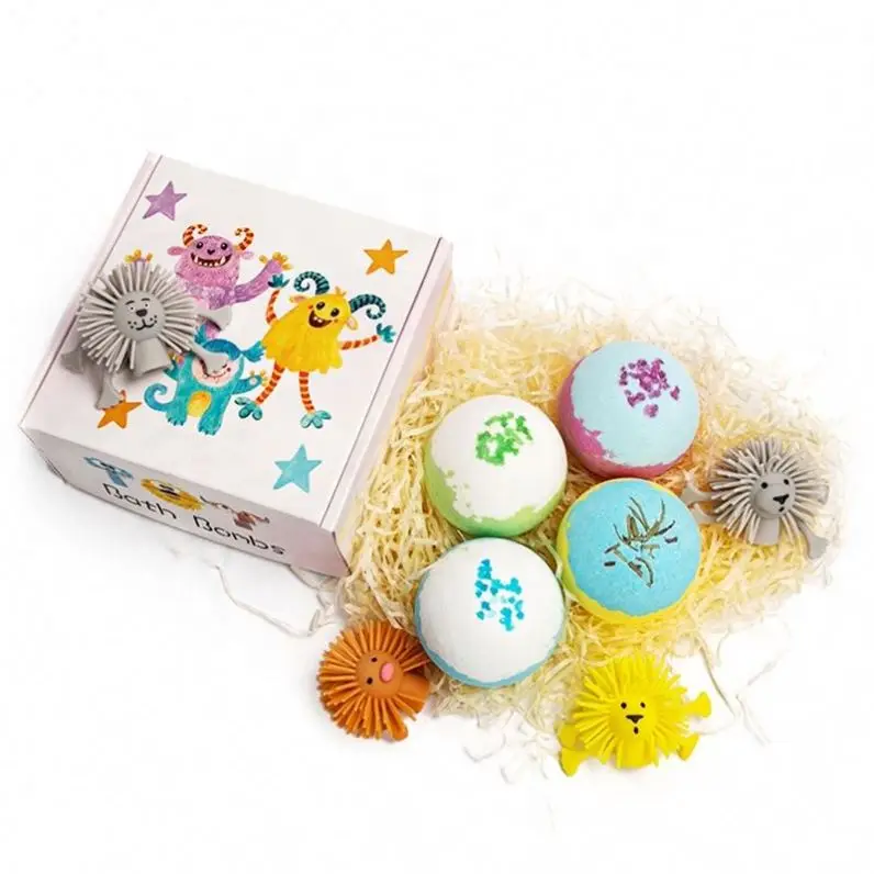 Bomb Vegan Organic Set With For Toys Toy Gift Fizzy Surprise Fizzies Inside Natural Wholesale Baby Hot Private Kids Bath Bombs