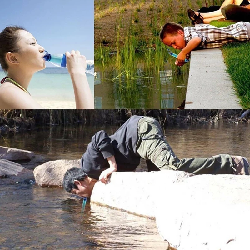 
Outdoor wild life emergency direct drinking water filtering tool Disinfection individual water purifier Portable filter straw 