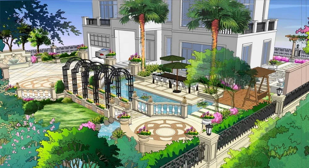 High Definition 3D Rendering Sketch Design And Architectural Rendering