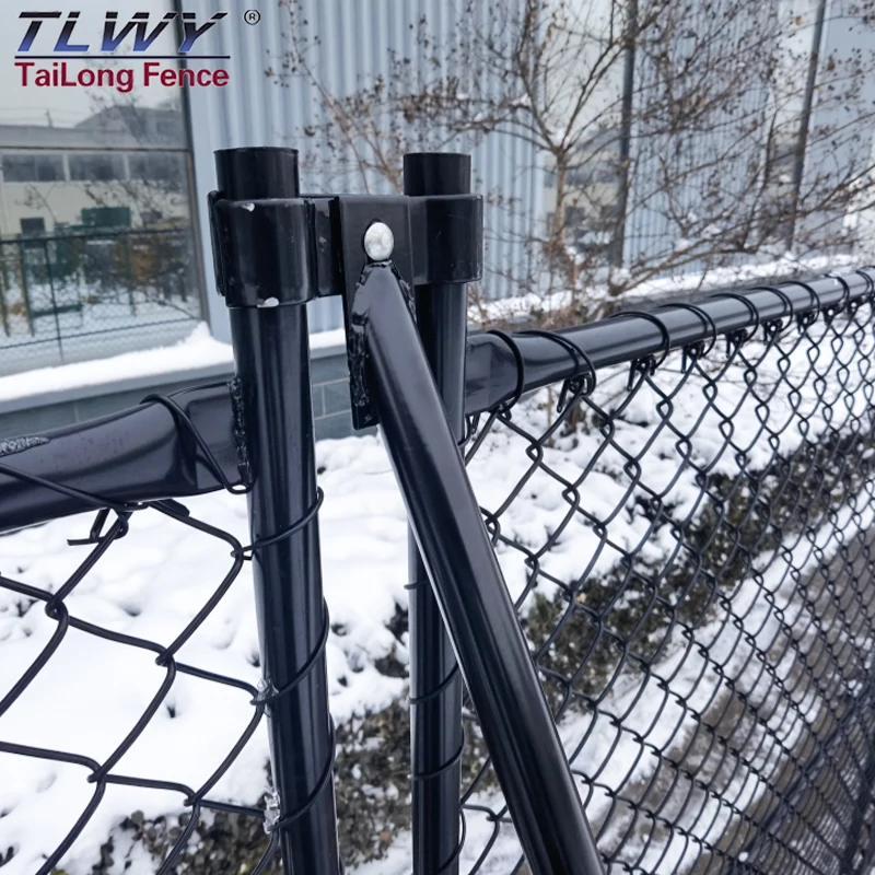 Easily Assembled Sustainable Security Fence Chain Link Fence Construction Temporary Fence Panel With Plastic Feet
