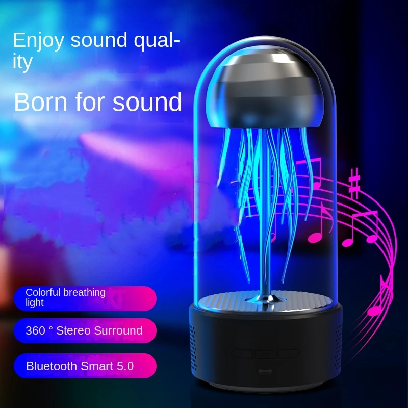 High Beauty Creative Intelligent Connection Colorful Lights Mechanical Jellyfish Dance Model Blue tooth Speaker Accessories