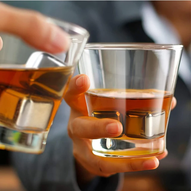 Reusable stone whisky rocks Wine Bar stainless steel Ice cubes set