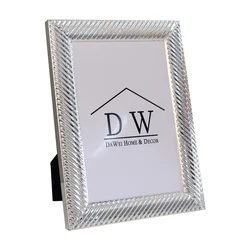 8X10' Smooth border smooth line metal photo frame, high quality wide-edge glass photo frame decoration