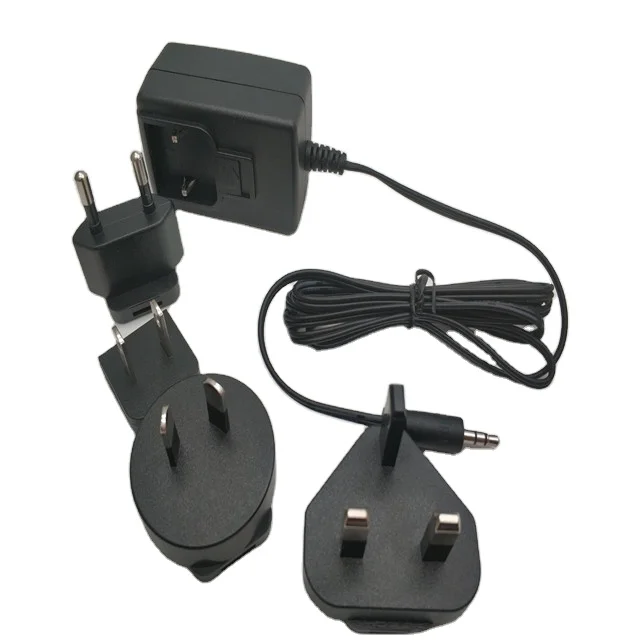 EM1019 100v 240 50 60hz US EURO UK AUS 4 plugs EN60601 WALL Mount Power medical AC DC interchangeable adapter 30V 0.83A