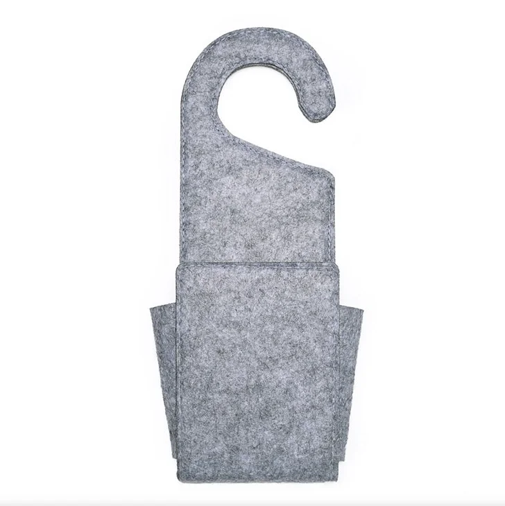 Fashion promotional hotel high quality double side felt door hangers with metal ring felt door hanger