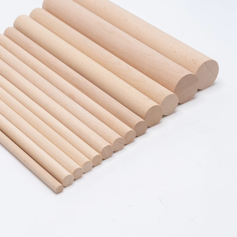 Natural Wooden Mop Stick Home Curtain Wooden Rod Processed Smooth Tent Stand Wooden Sticks Wholesale Custom