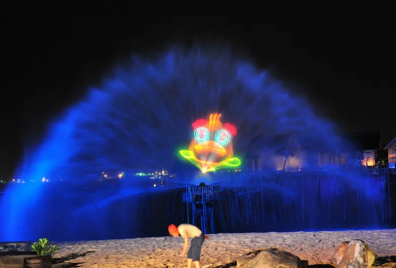 outdoor lake or river installed 5m/10/15m height water screen movie fountains