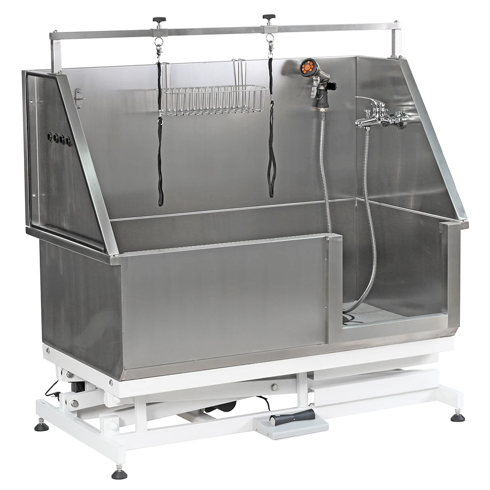 Grooming bath tub professional multifunctional grooming tub Electric lift pet durable stainless steel bathtub