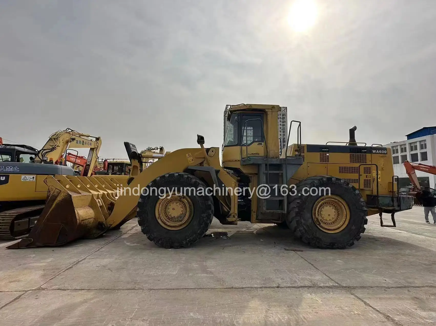 The Komatsu WA600-3 front wheel loader from Japan is for sale and delivers consistent results with its large capacity