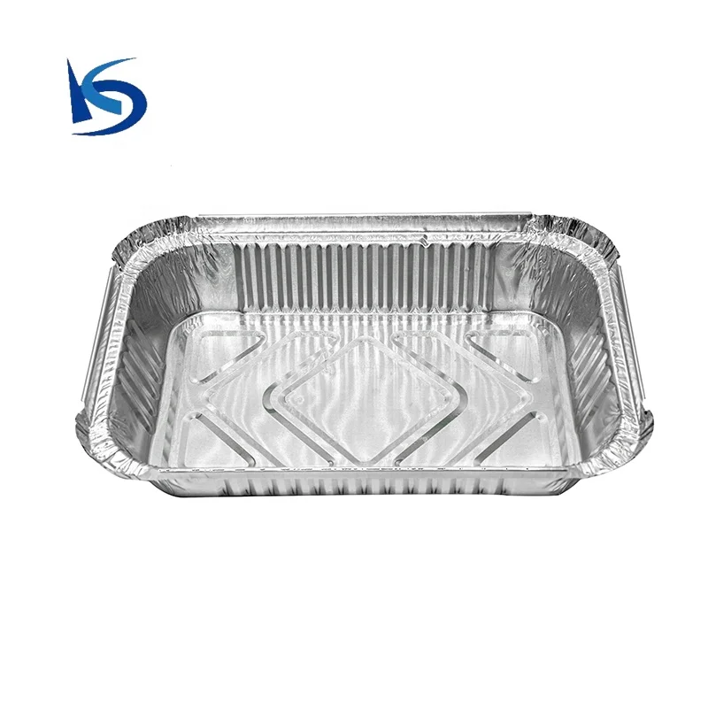 Hot sale disposable take away aluminum foil pan food tray container with plastic lid
