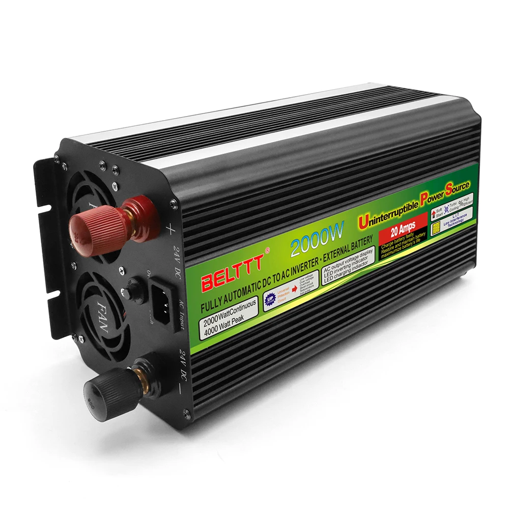 Original BELTTT off grid 12v to 220v UPS dc to ac modified sine wave inverter 2000 watts with charger