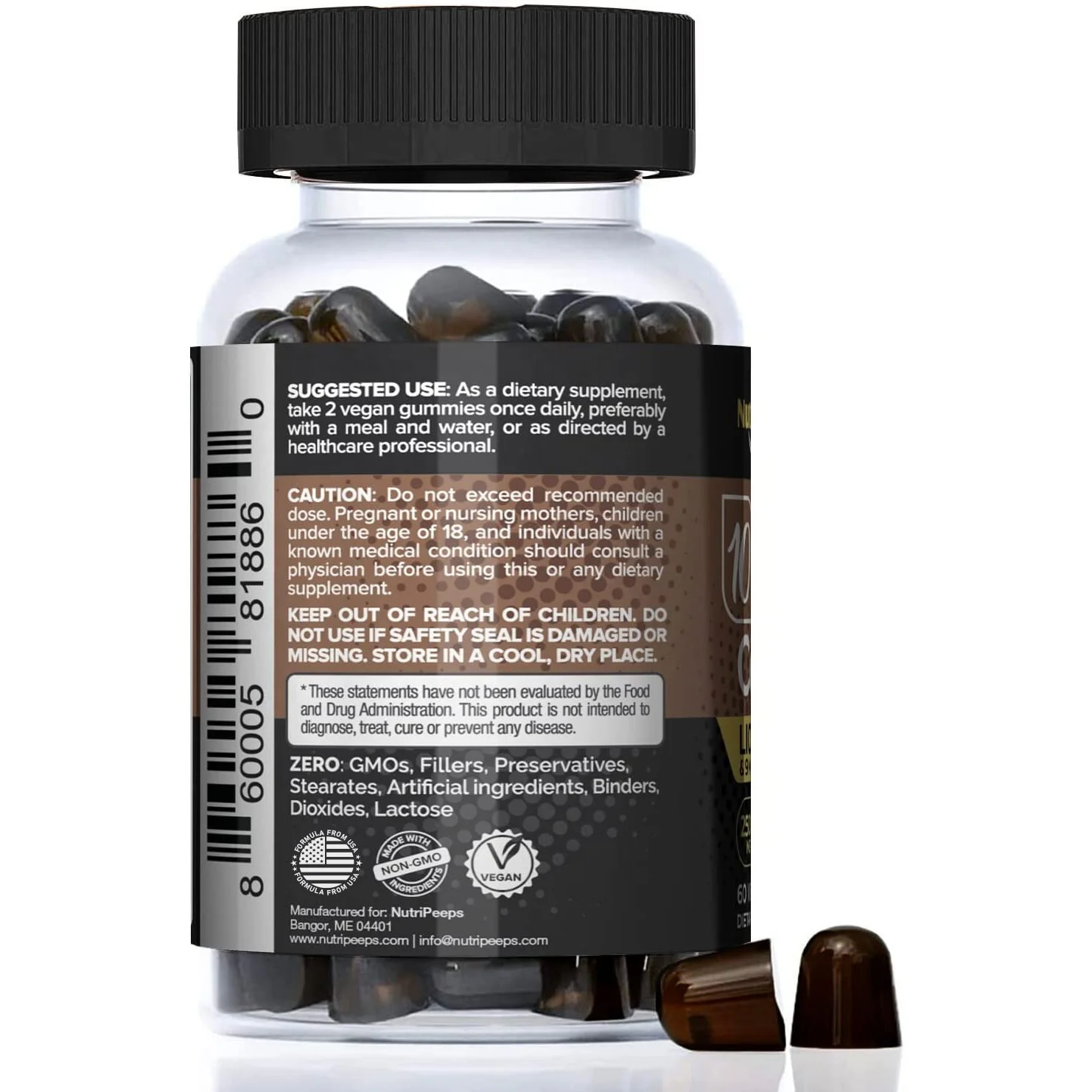 OEM Mushroom Extract Lions Mane Mushroom Gummies Reishi Maitake Cordyceps Chaga Shiitake Nootropic Brain Vegan Mushroom Gummies