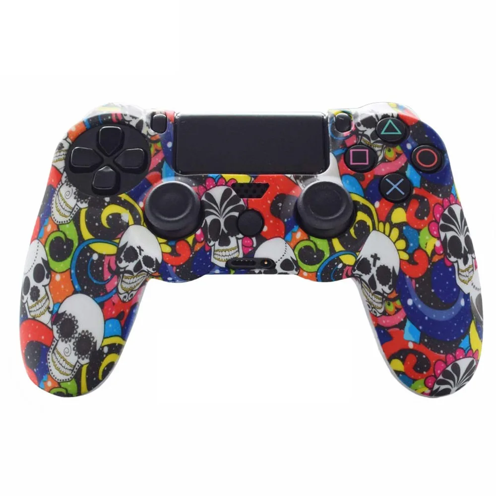 Прохладный дизайн силиконовый резиновый чехол для контроллера PS4 защитный контроллеров Sony PlayStation 4 Slim