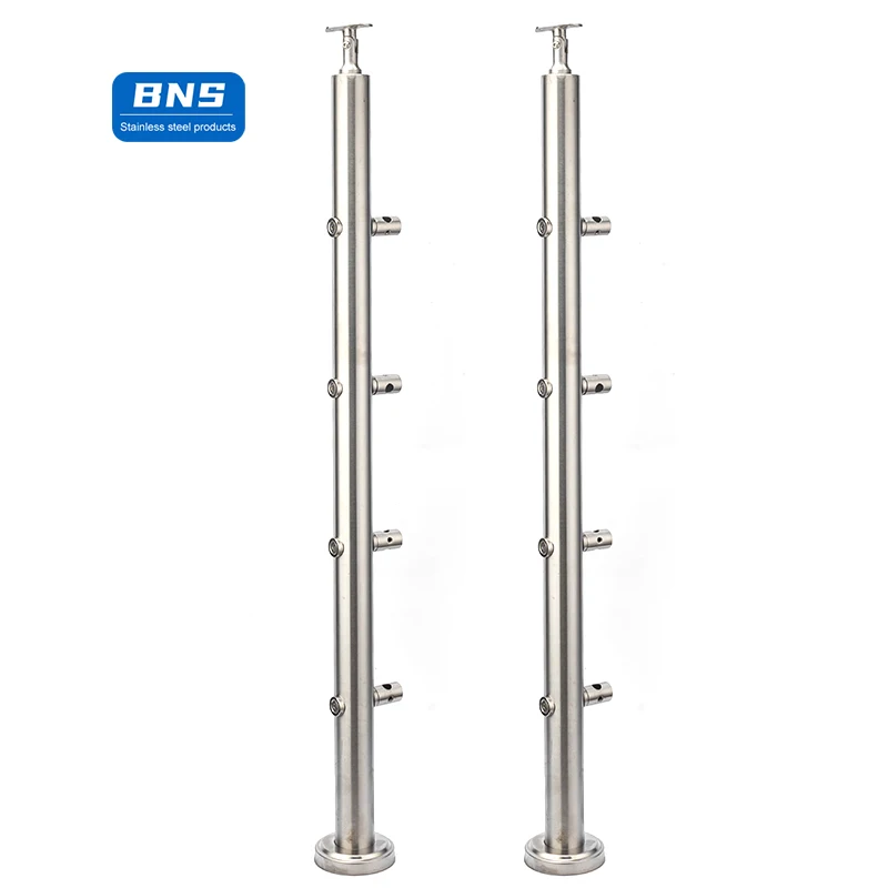 BNS 304 316 exterior inox stair balcony deck stainless steel staircase tubular tube pipe handrail railing