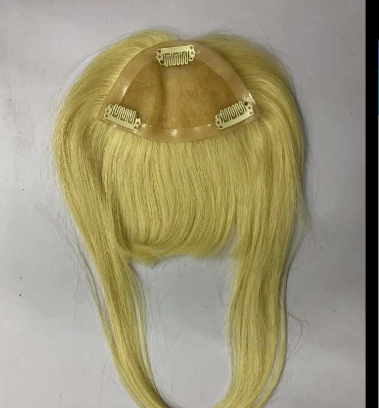  613 блонд оптовая продажа челка remy натуральные волосы кусок кружево закрытие черный женский удлинитель бахрома человеческие
