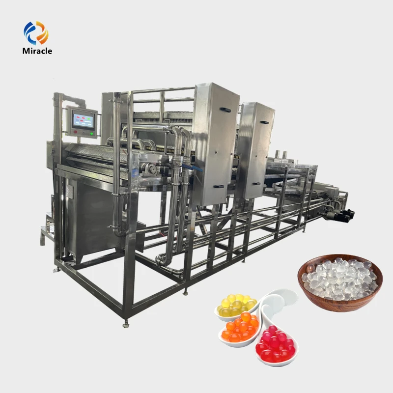 Full Automatic Popping Boba Depositing Line Agar Crystal Ball Making Machine