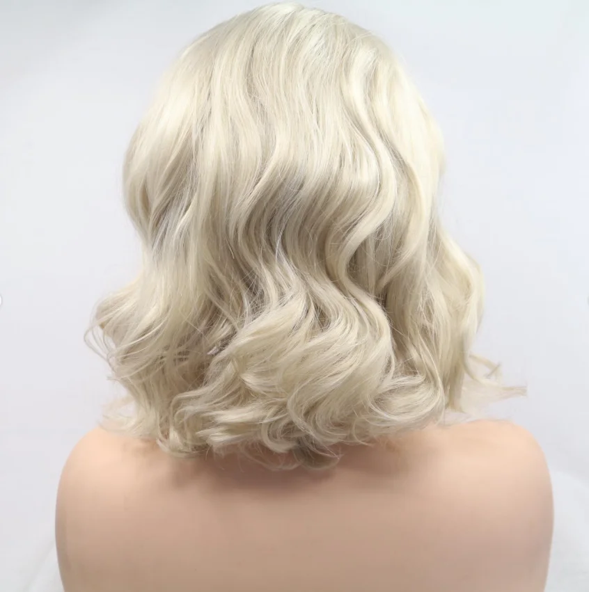 New Wig European and American Wig Women Wavy Curly Hair Ladies Wig Multicolor Synthetic Short Curly Hair