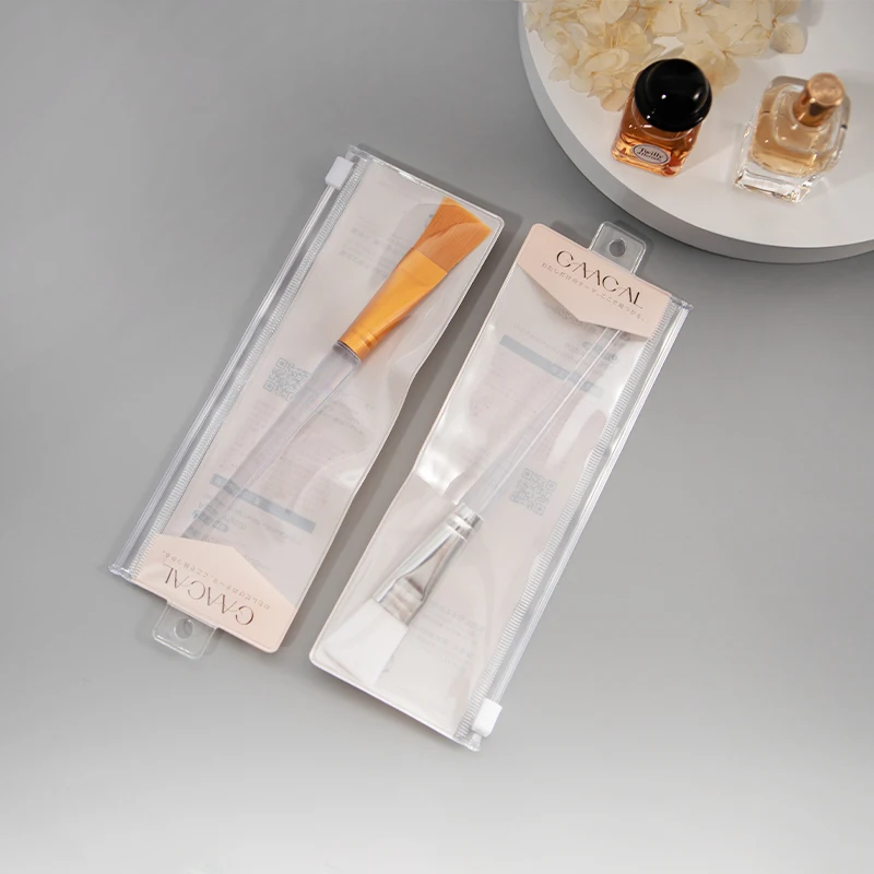 New style hot selling high quality plastic zip bag customized size logo eva pouch eyebrow pencil pvc bags with zippers