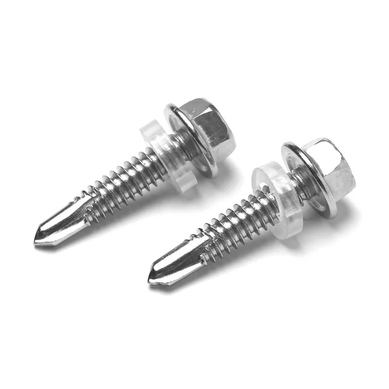 Factory Wholesale Stainless Steel Flange Hex Washer Head Self Drilling Type Metal Screws For Roofing