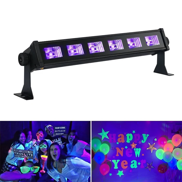 2019 Hot Sale LED 3W 6 Eyes UV Black Bar Wall Wash Stage Light