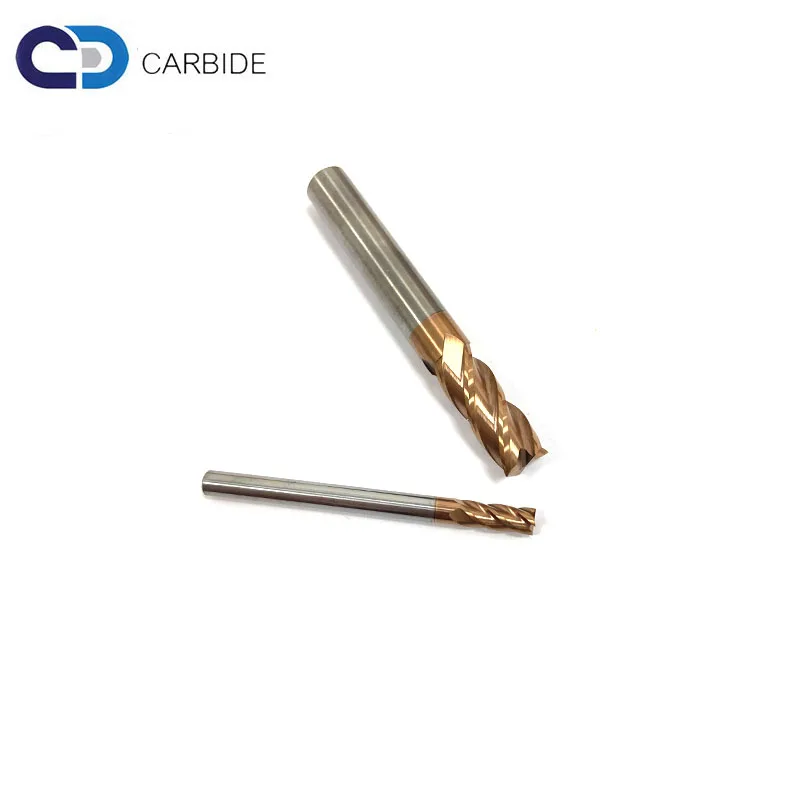 Tungsten Carbide HRC55 4F FLAT End Mills HRC55 4 Flat Cemented Carbide End Mill Cutting Tools