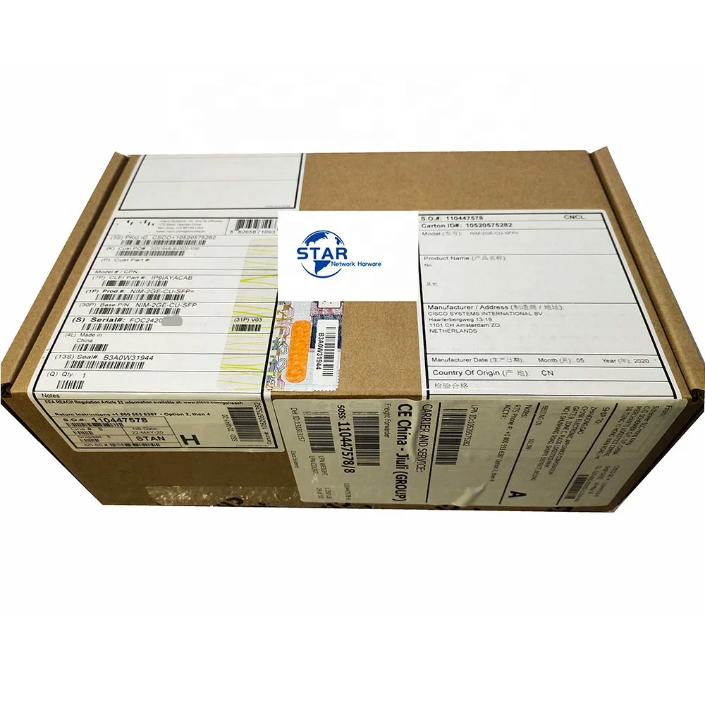 NIM-1GE-CU-SFP	1-port GE WAN NIM, dual-mode RJ45 & SFP Fiber Optical Transceivers