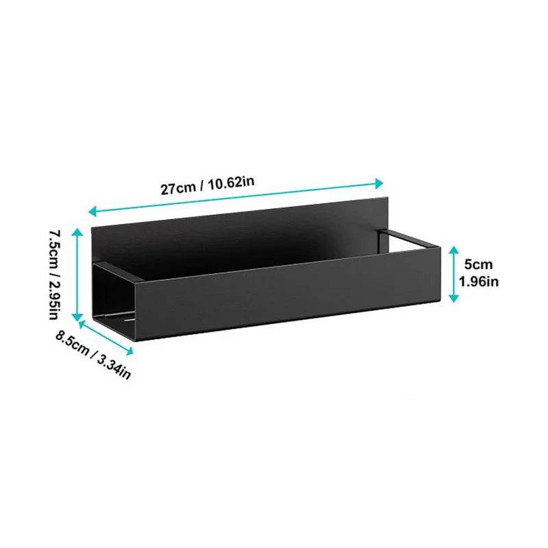 Custom Kitchen Magnetic Fridge Storage Shelf Moveable Wall Mounted Metal Holder For Kitchen Spice Jars Magnetic Fridge Rack