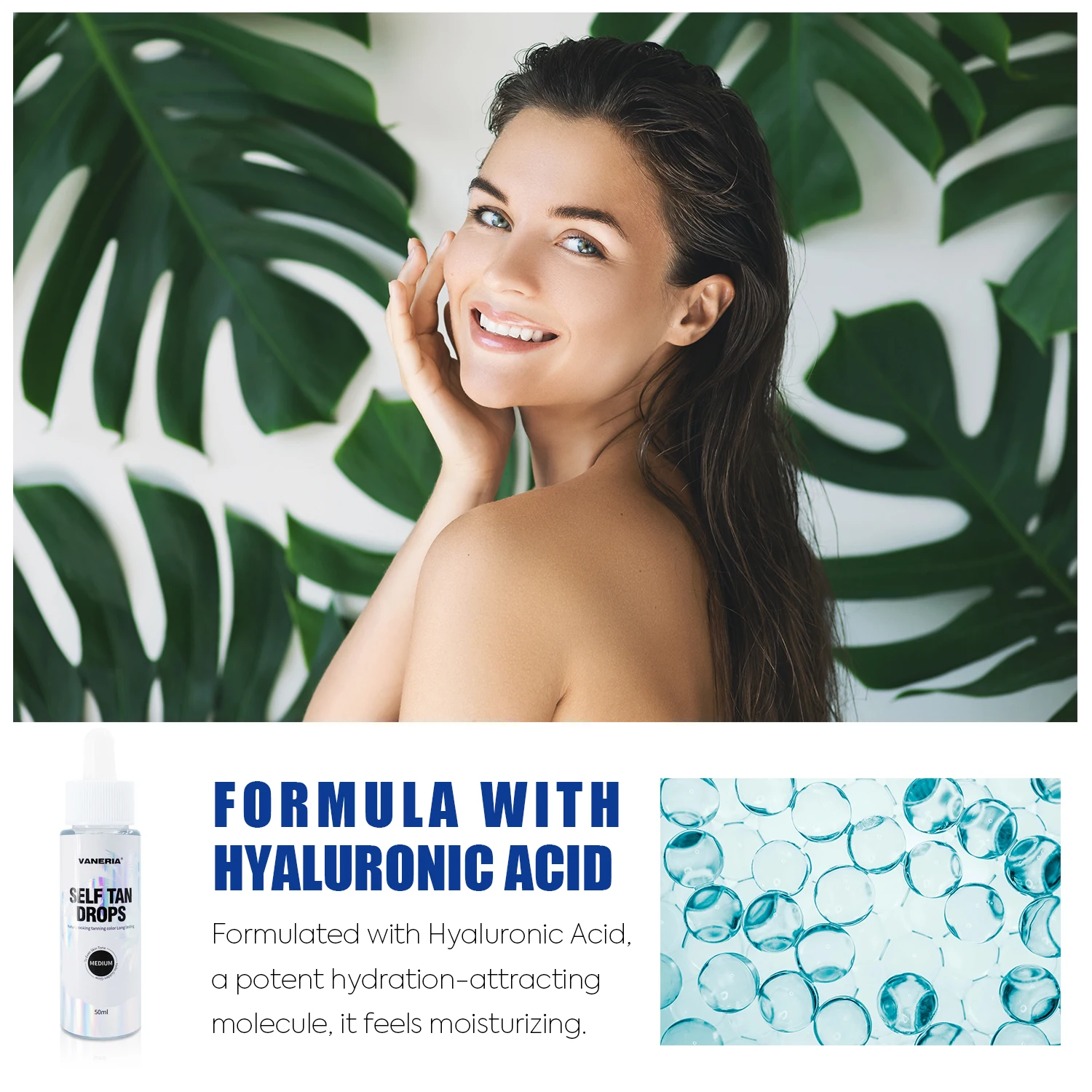 Vaneria Sunless загар капли частная марка пользовательская бронзовая комнатная самозагаряющаяся масляная сыворотка питательные самозагаряющиеся