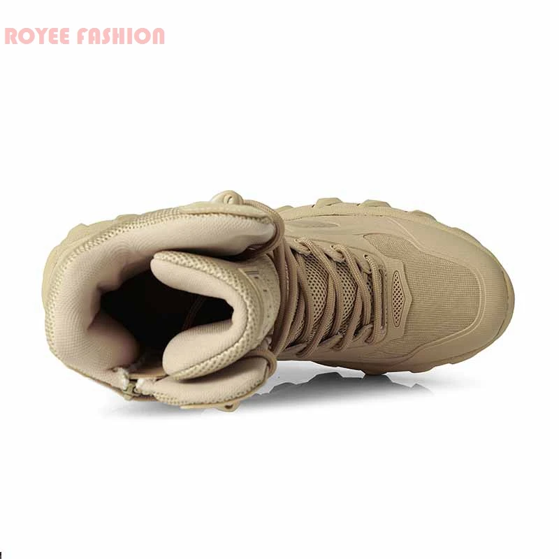 Factory Wholesale Winter Warm Men Desert Boots High Shoes Hiking Outdoor Combat Climbing Tactical