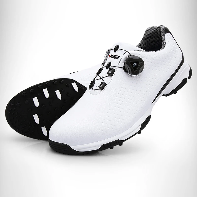 GATE New Arrival Wholesales Microfiber Leather Non-slip Rotation Shoelace Professional Golf Shoes For Men