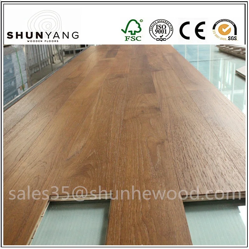 2018 Popular French Oak Brush Engineered Solid Hardwood Wooden Flooring