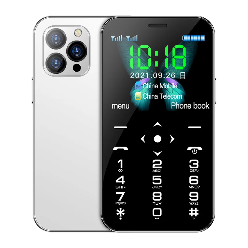 2022 SOYES D13 Mobile Phone 3G 4G Dual SIM Type-C LED Light SOS Super Fashion Small Mini Card MobilePhone Celular