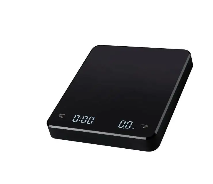 3kg/0.1g Stainless Steel Timer Rechargeable Kitchen Scale Coffee Scale