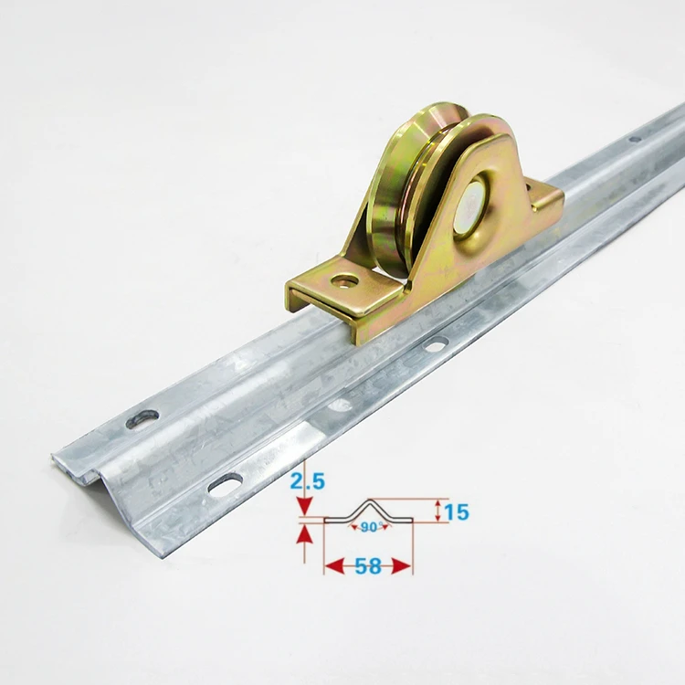 Antirust Galvanized Steel Sliding Gate Wheels And Track Rollers ,Guide Rails