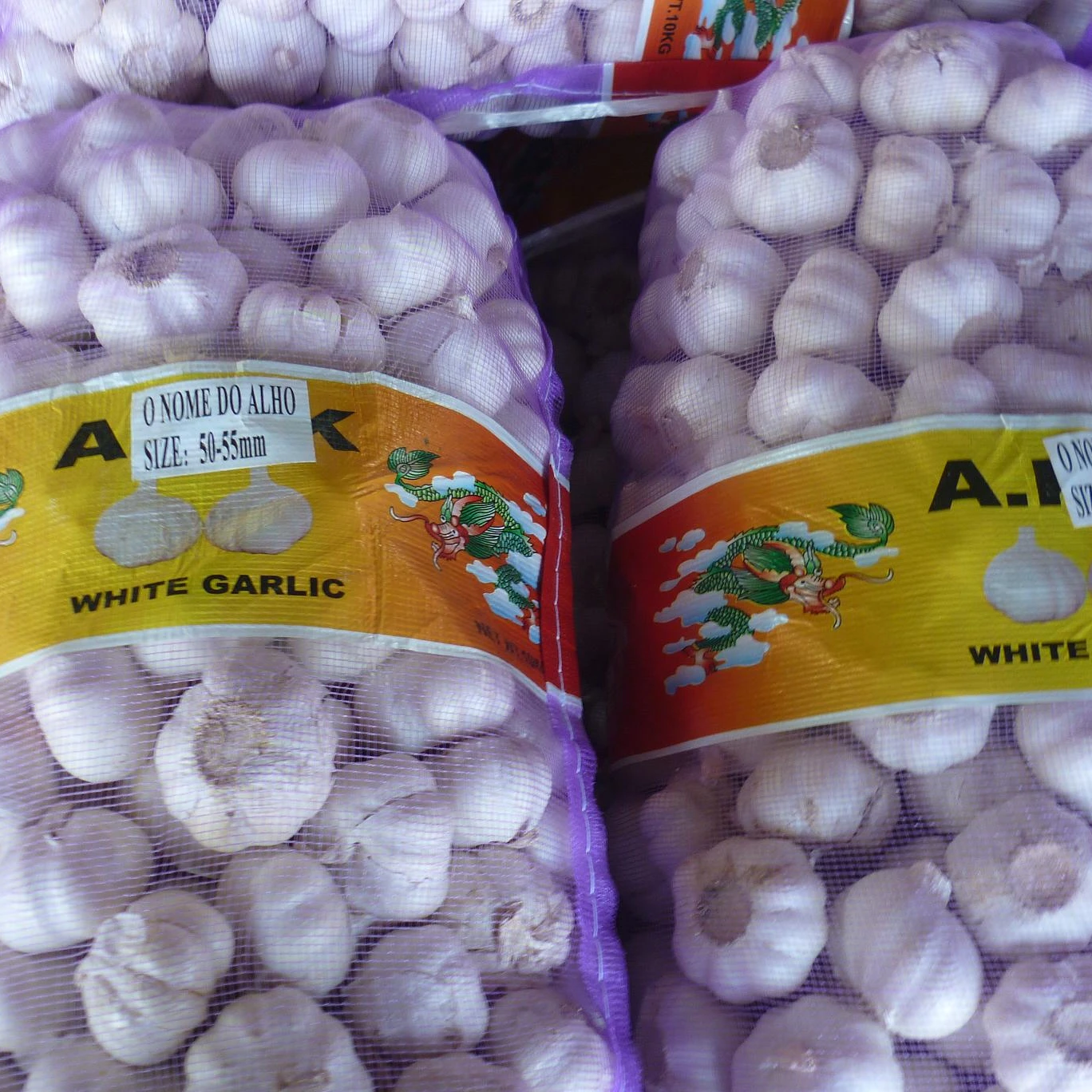 Fresh red garlic chinese 3.0-3.5cm  for Congo market 1kg mesh bag with 10kg outter bag