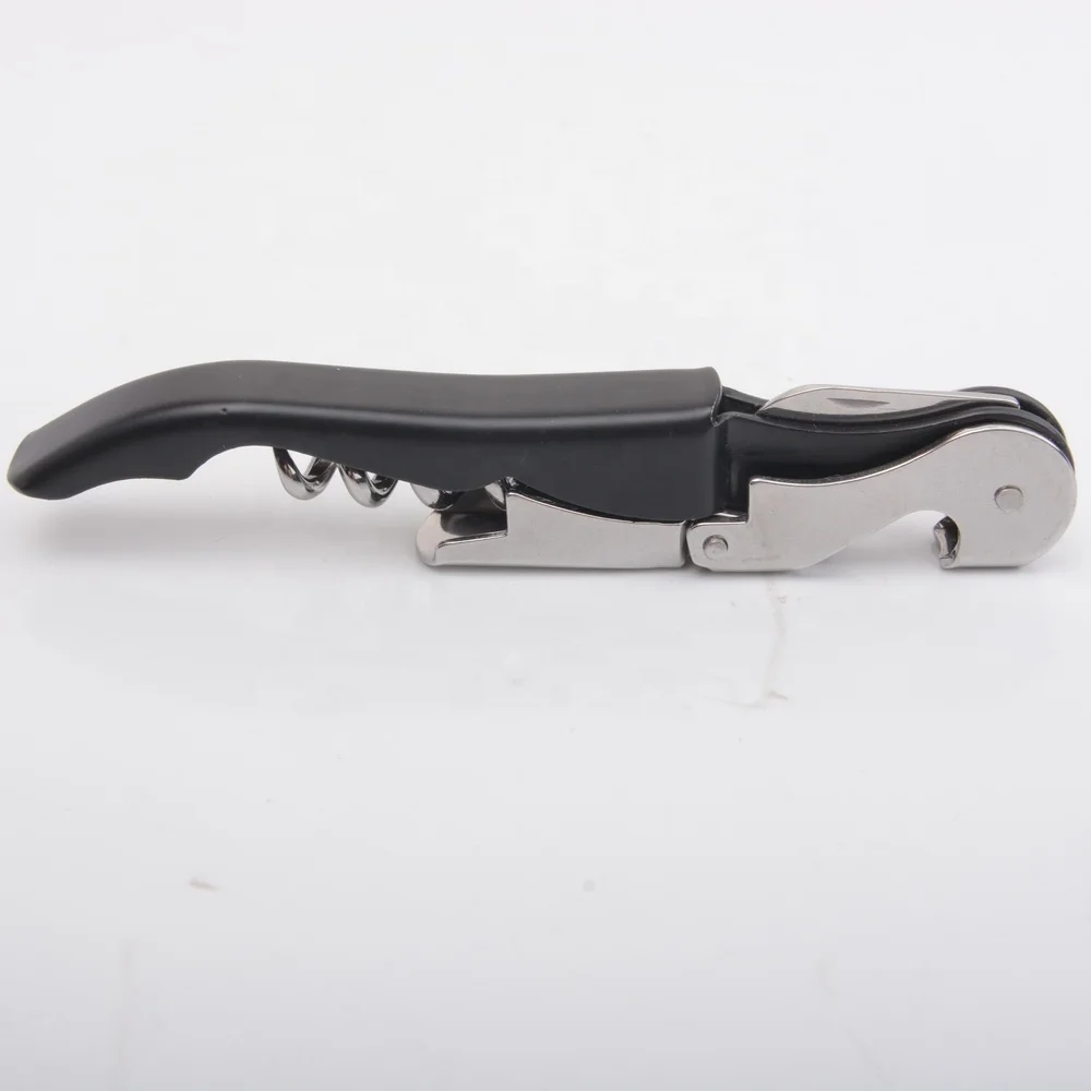 Custom logo laser engrave and silk print promotional gift deluxe stainless steel Wine Bottle Opener corkscrew
