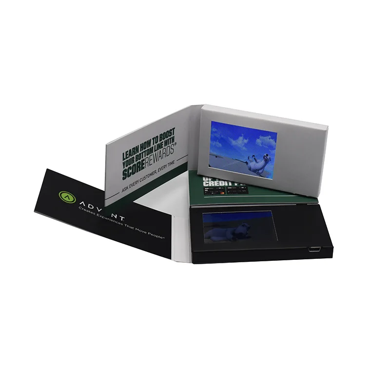 china factory Custom Promo Digital Recordable 2.4,4.3,5,7 inch Tft Lcd Screen Video Player Business Card Booklet
