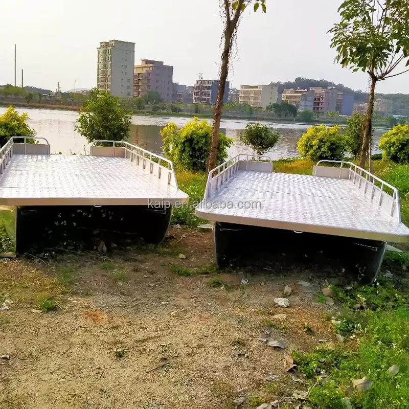 12ft Vessel passenger ship aluminum 5052 double two pontoons hull jet boat speed high speed rib boat with console cabin boats