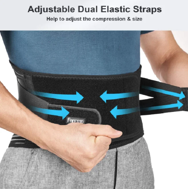 XXL Size Elastic Neoprene and Leather Lumbar Support Belt Adjustable Fitness Sauna Slimming Loss Weight for Adults