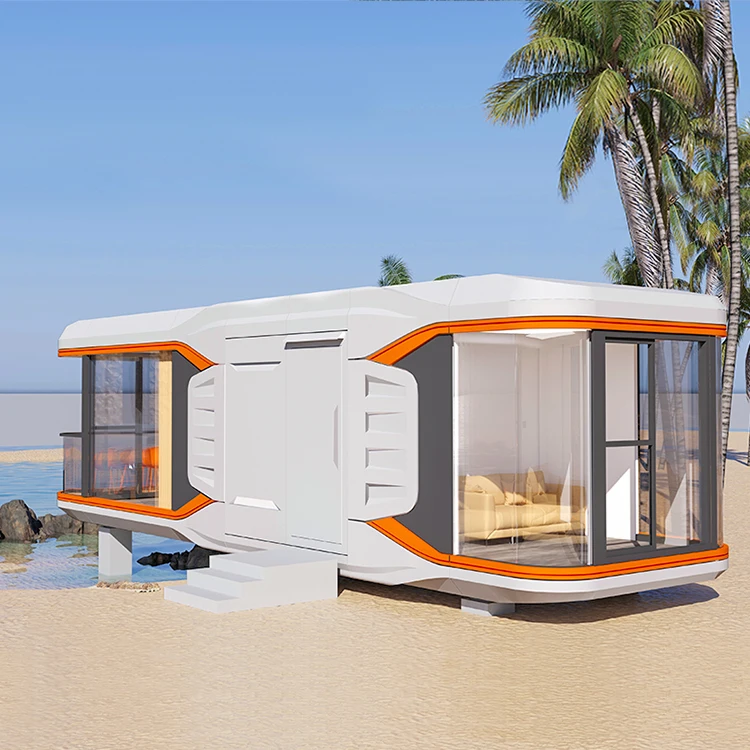 Manufacturer Hot Selling Prefab Cabins Rotproof Fireproof Aluminum Material Customized Futuristic Houses for Vacations