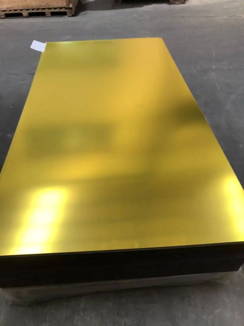 1220x2440mm 4x8ft Custom Different Thickness Rose Gold Acrylic Sheet Mirror Sheet With PE Protective Film