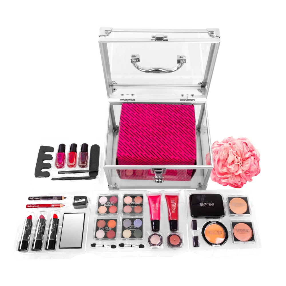 
Private Label Make Up Set Women Sets Packaging Type Professional Makeup Transparent box Kit 
